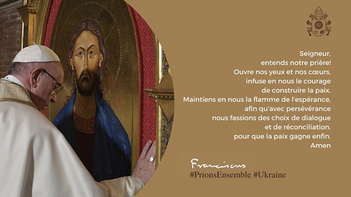 Prière du pape pour l'ukraine